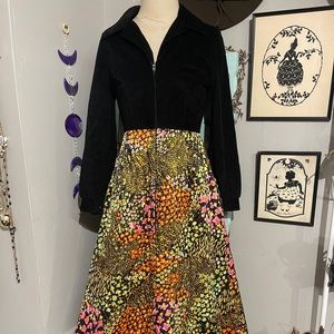 Vintage Black House Coat Dress